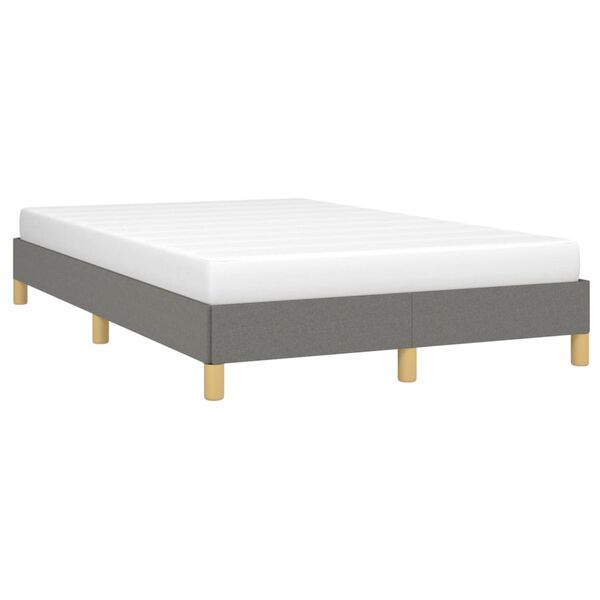 vidaXL Cadre de lit sans matelas gris foncé 120x200 cm tissu