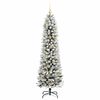 vidaXL Sapin de Noël artificiel Blanc 180 cm PVC, métal et plastique