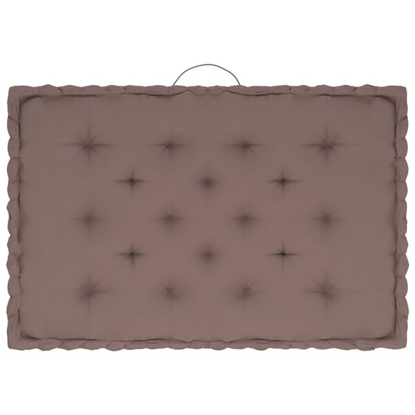 vidaXL Coussins de plancher de palette lot de 7 Taupe Coton