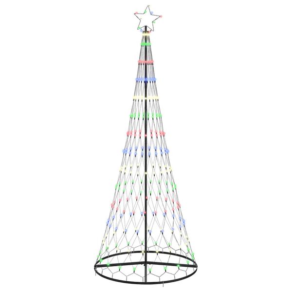 vidaXL Arbre de No&euml;l LED avec 295 LED Multicolore 250 cm M&eacute;tal