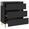 vidaXL Buffet Noir brillant 60x35x69 cm Bois d&rsquo;ing&eacute;nierie