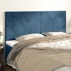 vidaXL T&ecirc;te de lit Bleu fonc&eacute; 180 x 5 x 118/128 cm Velours