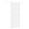 vidaXL Porte coulissante 86 x 198,5 cm Bois d'ing&eacute;nierie Blanc