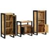 vidaXL Ensemble de mobilier de salle de bain avec &eacute;tag&egrave;re 3 pcs