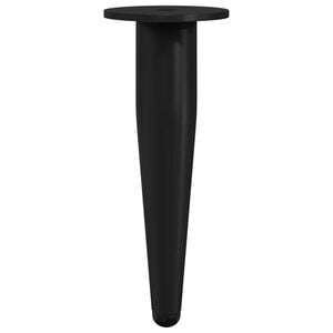 vidaXL Pieds de meuble 2 pi&egrave;ces Noir &Oslash; 40 x 98 mm Fer