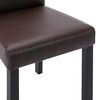 vidaXL Chaises &agrave; manger lot de 6 marron similicuir