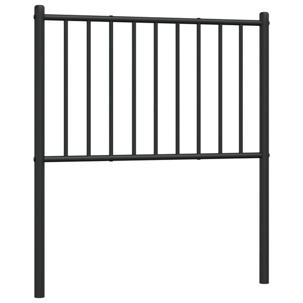 vidaXL T&ecirc;te de lit m&eacute;tal noir 75 cm