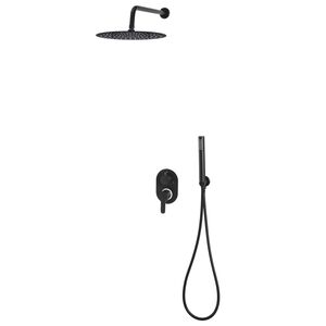 vidaXL Syst&egrave;me de douche Acier inoxydable 201 Noir