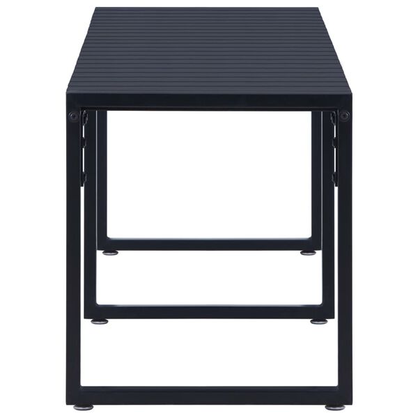 vidaXL Banc de jardin 180 cm Panneau PS Noir