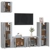 vidaXL Ensemble de meubles TV 5 pcs Sonoma gris Bois d'ingénierie