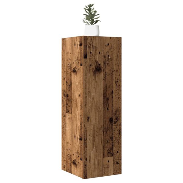 vidaXL Meuble mural vieux bois 30,5x30x90 cm bois d'ing&eacute;nierie