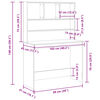 vidaXL Bureau avec &eacute;tag&egrave;res vieux bois 102x45x148 cm bois d'ing&eacute;nierie