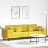 vidaXL Canap&eacute; Jaune 250 x 77 x 76 cm Velours