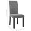 vidaXL Chaises &agrave; manger lot de 2 gris fonc&eacute; velours