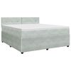 vidaXL Lit boxspring avec matelas Gris clair 160 x 200 cm Velours