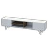 Homemania Meuble TV Dore 160x29,7x40,6 cm Blanc et noyer