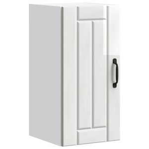vidaXL Armoire murale de cuisine Lucca blanc brillant bois ing&eacute;nierie
