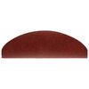 vidaXL Tapis d'escalier autocollants 20 pièces 65 x 21 x 4 cm Bordeaux Rouge Demi-rond Grand