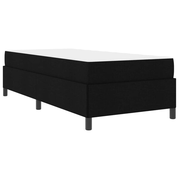 vidaXL Lit &agrave; ressorts avec matelas Noir 90 x 190 cm tissu