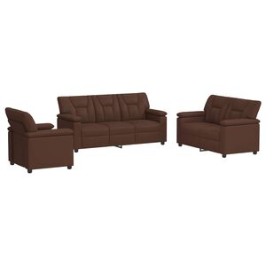 vidaXL Ensemble de Canap&eacute;s 3 pcs Marron Simili cuir