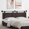 vidaXL T&ecirc;te de lit suspendue Uni Marron fonc&eacute; 170 x 55 x 5 cm tissu