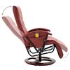 vidaXL Fauteuil de massage Rouge bordeaux Similicuir