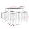 vidaXL Ensemble de bar de jardin 9 pcs Bois d'acacia solide