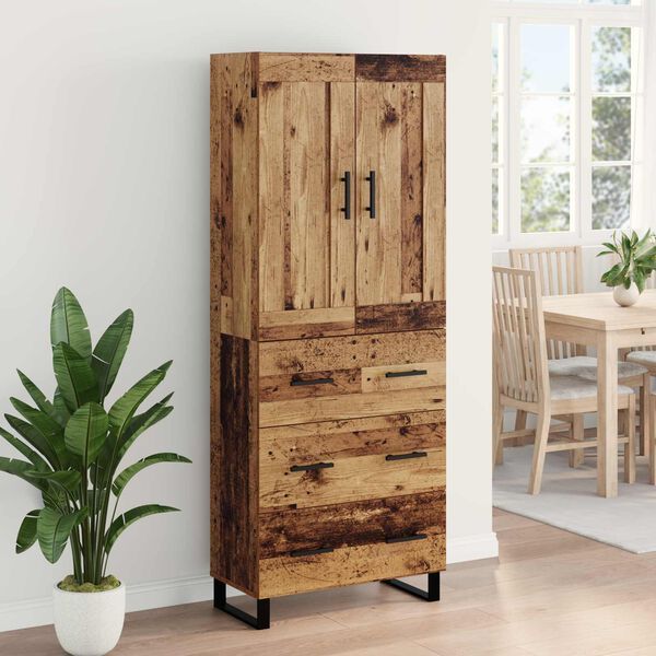 vidaXL Haut Armoire Bois ancien 69,5 x 34 x 180 cm Bois d'ing&eacute;nierie