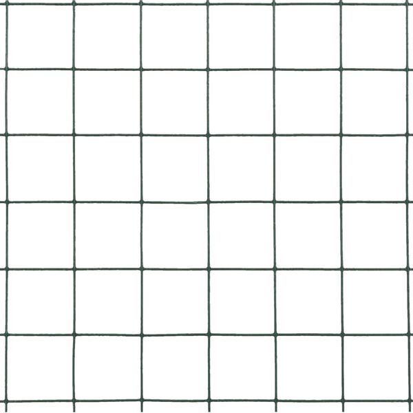 vidaXL Grillage acier avec rev&ecirc;tement en PVC 25x1,5 m vert