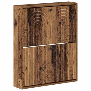 vidaXL Cabinet &agrave; chaussures mural ALKMAAR 71 x 17 x 86 cm Bois ancien