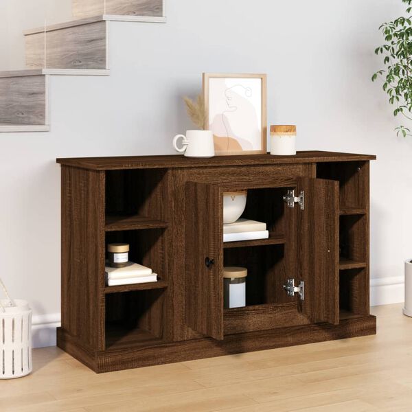 vidaXL Buffet Ch&ecirc;ne marron 100x35,5x60 cm Bois d'ing&eacute;nierie