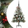 vidaXL Sapin de No&euml;l artificiel Vert et blanc 120 cm