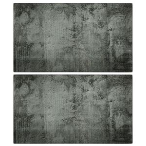 vidaXL Planches &agrave; d&eacute;couper 2 pcs motif de b&eacute;ton Verre tremp&eacute;