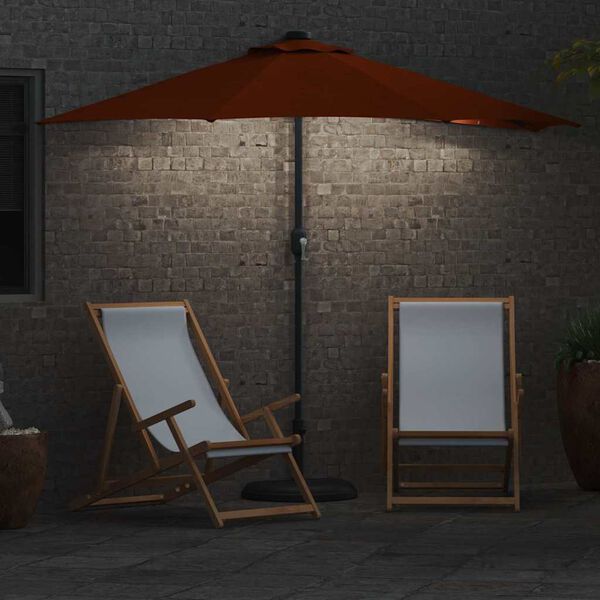 vidaXL Parasol de jardin Terre cuite 294 x 150 x 224 cm