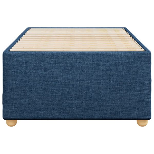 vidaXL Cadre de lit sans matelas bleu 100x200 cm tissu