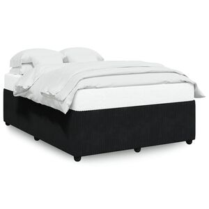 vidaXL Cadre de lit sans matelas noir 140x200 cm velours