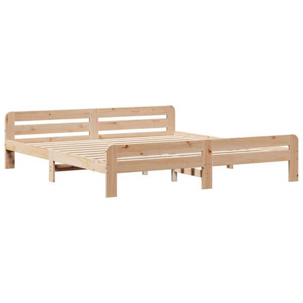 vidaXL Cadre de lit sans matelas 200x200 cm bois massif de pin