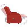vidaXL Fauteuil de massage inclinable 2 places porte-gobelets bordeaux
