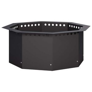 vidaXL Anneau de Braise Noir 60 x 60 x 25 cm Acier