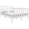 vidaXL Cadre de lit sans matelas blanc bois massif 140x190 cm