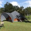 vidaXL Tente Teepee 7-Personnes Gris et orange 600 x 600 x 347 cm