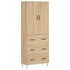 vidaXL Buffet haut Ch&ecirc;ne sonoma 69,5x34x180 cm Bois d'ing&eacute;nierie