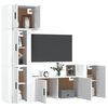vidaXL Ensemble de meubles TV 5 pcs Blanc Bois d'ing&eacute;nierie