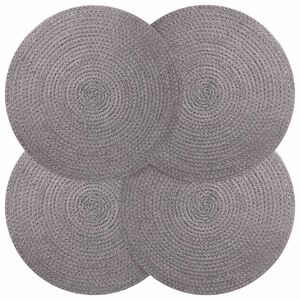 vidaXL Placemets en jute 4 pc Gris 100 % jute Tossa