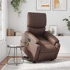 vidaXL Fauteuil inclinable de massage &eacute;lectrique marron similicuir