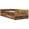 vidaXL Cadre de lit avec tiroir Bois Ancien 100 x 200 cm Pin massif