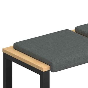 vidaXL Coussin de banc 2 pc Tissu Gris fonc&eacute; Profondeur 35 cm