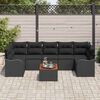 vidaXL Ensemble de canap&eacute; de jardin avec stockage 8 pcs Noir polyrotin