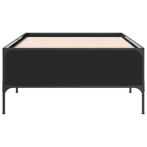 vidaXL Cadre de lit sans matelas noir 75x190 cm
