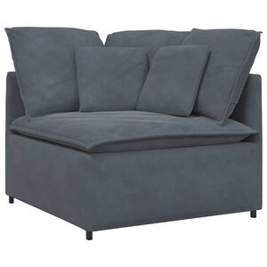 vidaXL Module d'angle de canap&eacute; modulaire coussins gris fonc&eacute; 100 cm